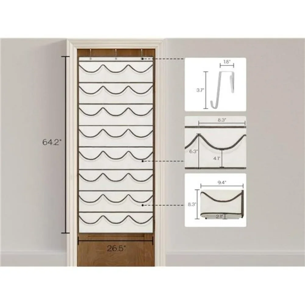 Over Door Hat Organizer 24 Pocket Baseball Cap Holder Hanging Closet Storage